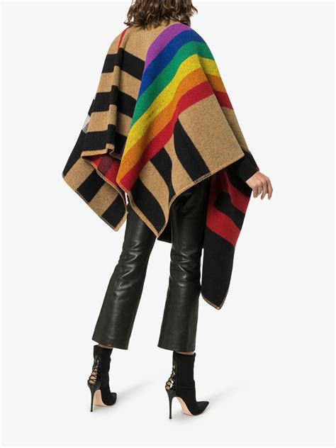 burberry rainbow poncho replica|farfetch burberry poncho.